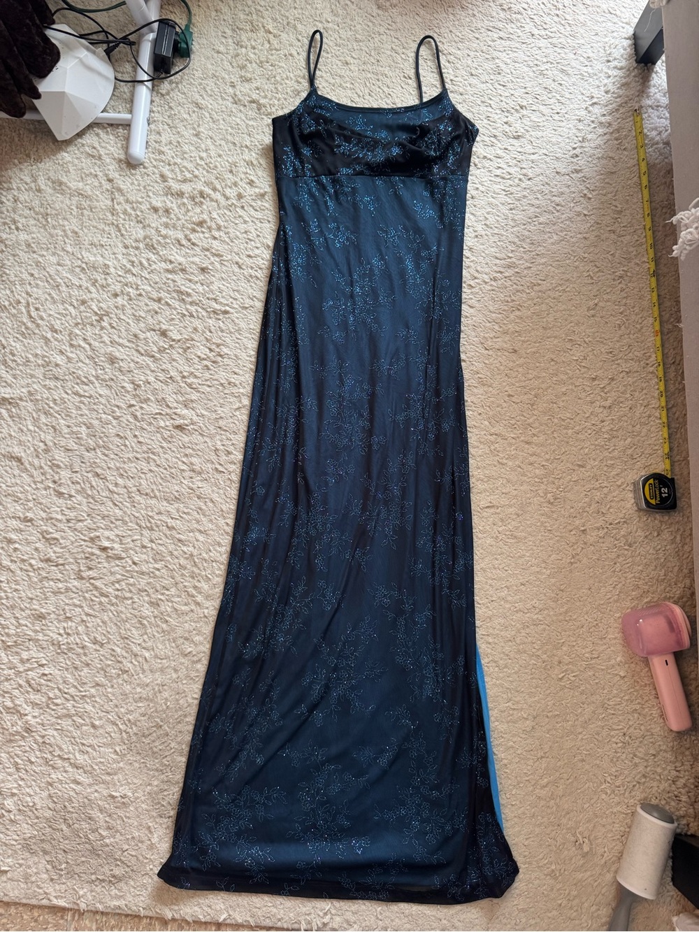 Y2K taboo glitter maxi dress